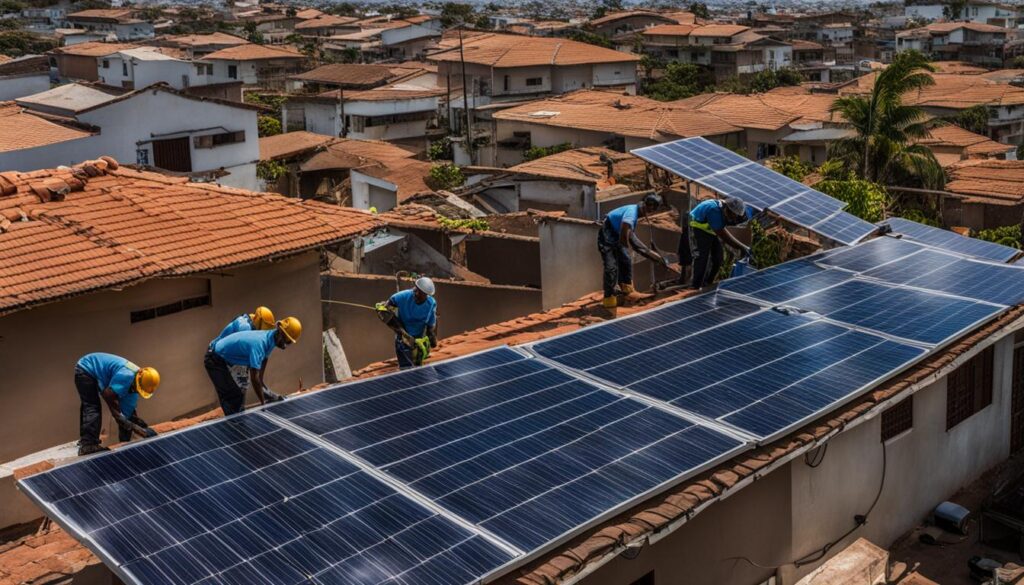 Instalação de energia solar no Brasil