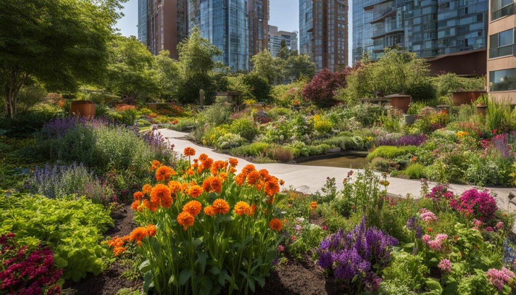 Criação de um ecossistema sustentável em jardins urbanos