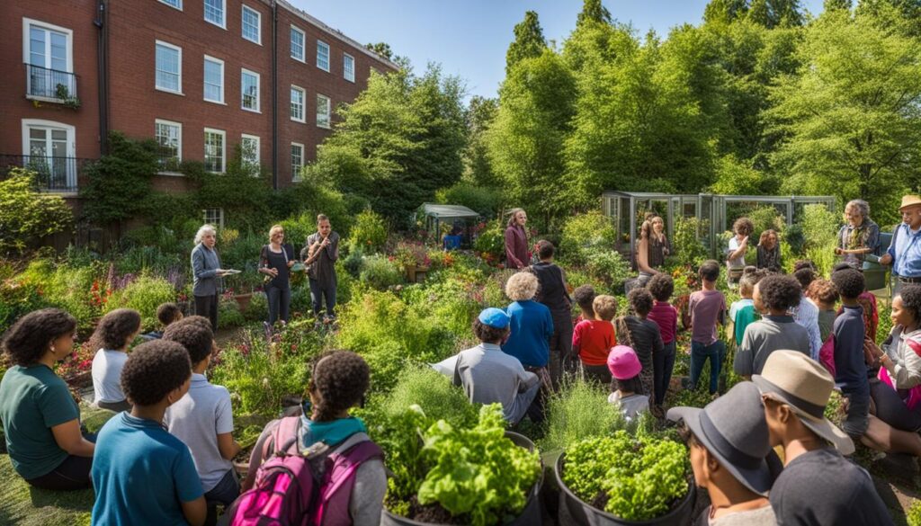 educação ambiental em jardins urbanos