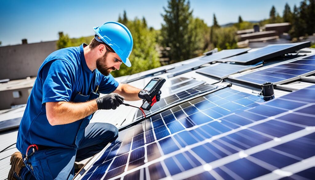 Manutenção de painéis solares