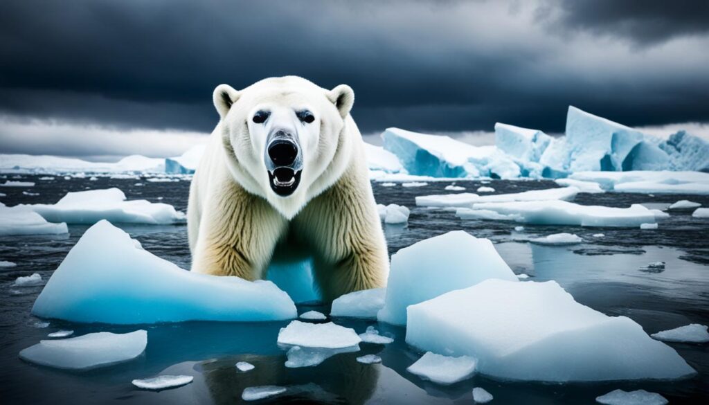 Aquecimento global e derretimento das calotas polares