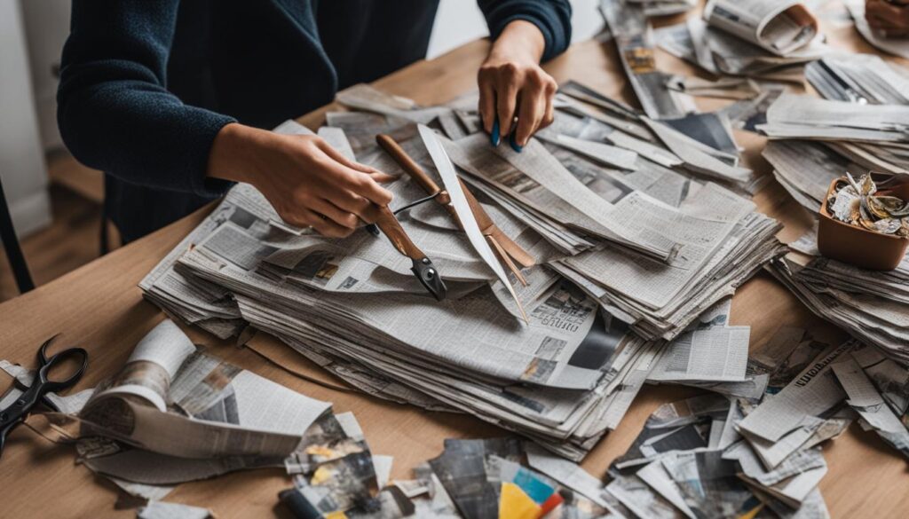 Artesanato com jornais e revistas reciclados