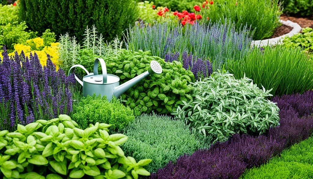 Jardins de ervas aromáticas para culinária orgânica