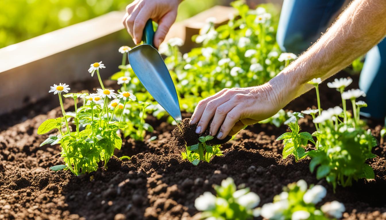 Plantio de ervas medicinais para chás orgânicos