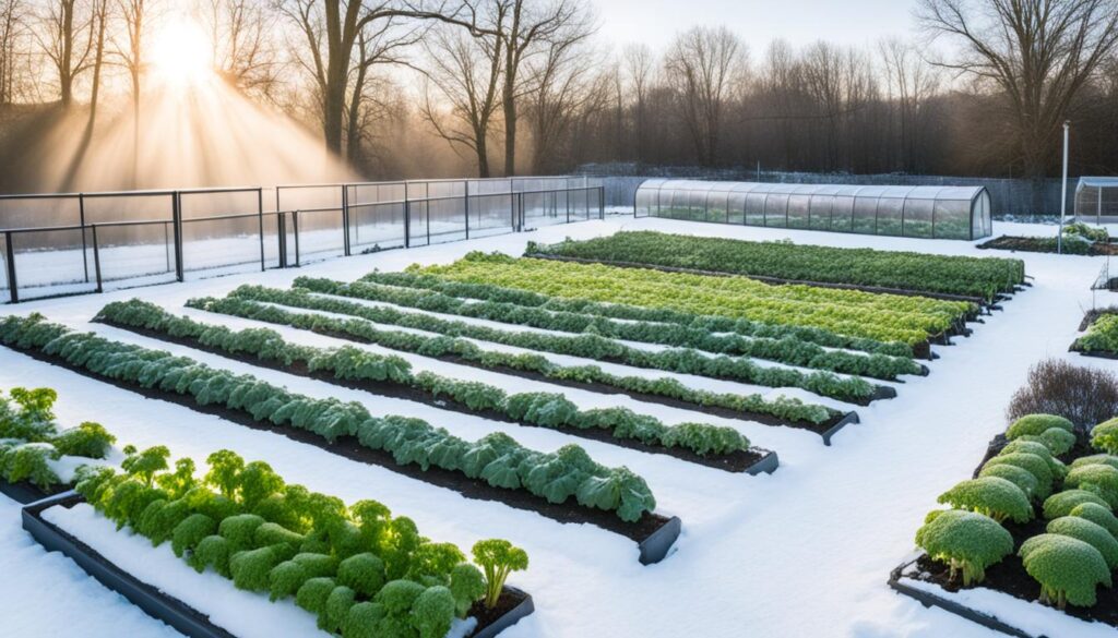 jardins de vegetais de inverno