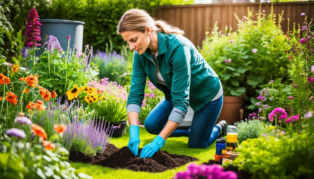 redução de produtos químicos na jardinagem sustentável