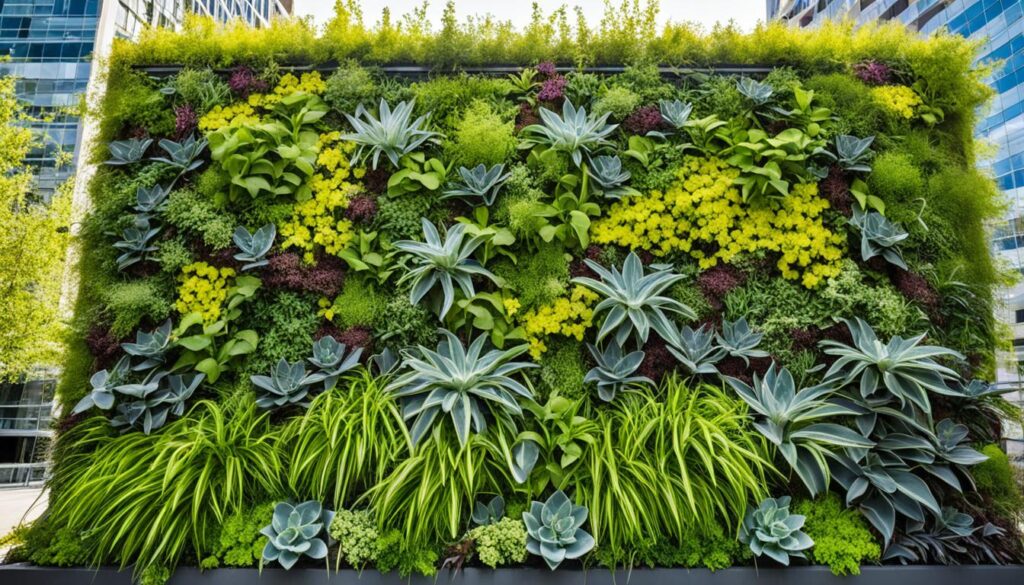 Implementação do design sustentável em jardins verticais urbanos