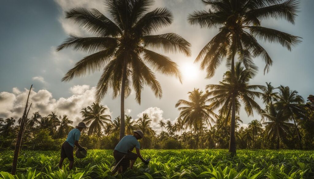 fertilização de coqueiros em climas tropicais