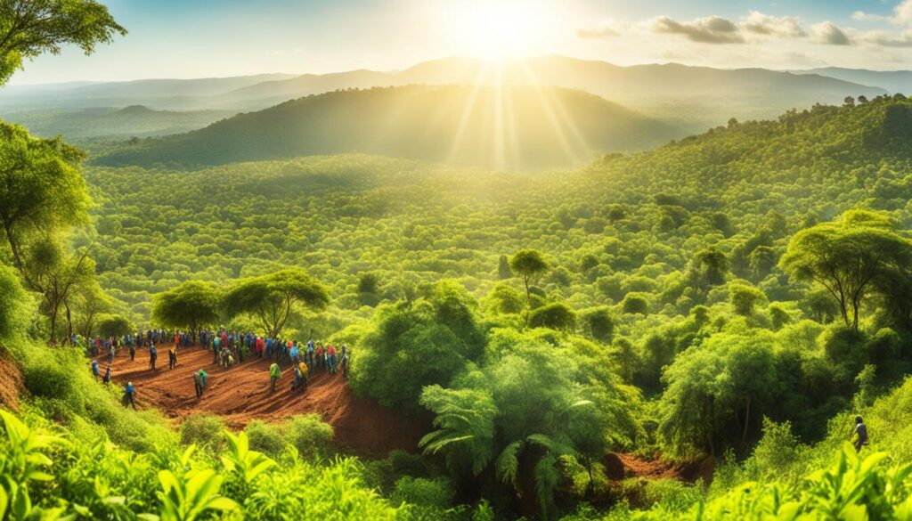 reflorestamento na África