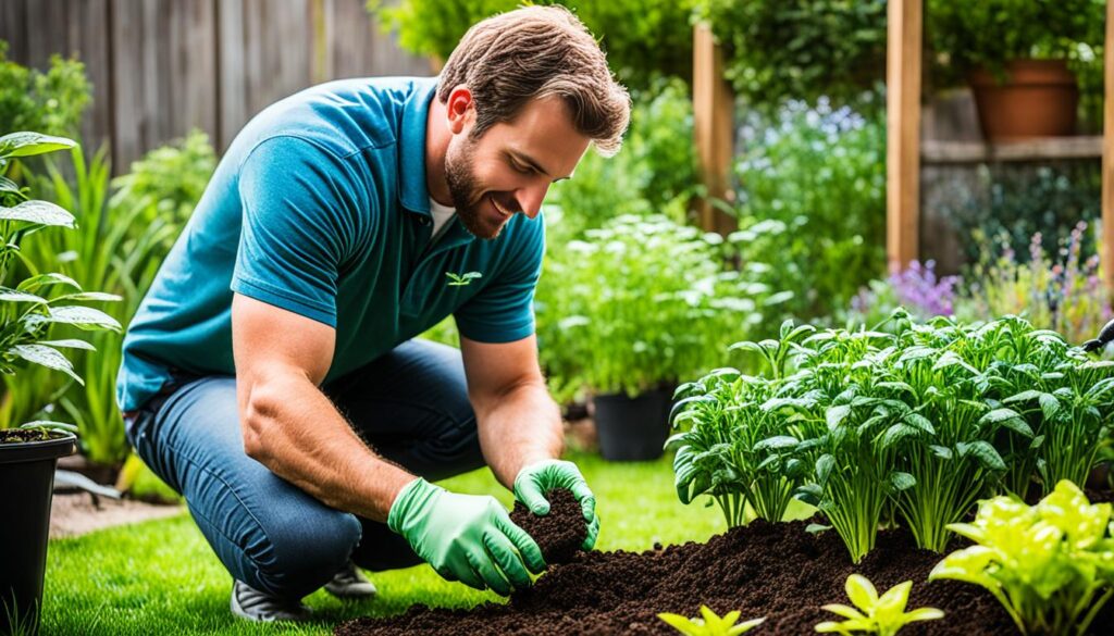 aplicação de fertilizantes orgânicos